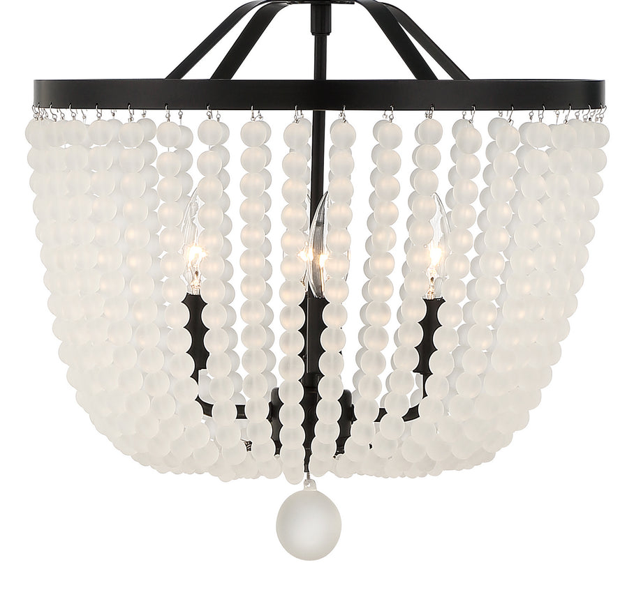 Crystorama - 604-MK-FR - Four Light Chandelier - Rylee - Matte Black