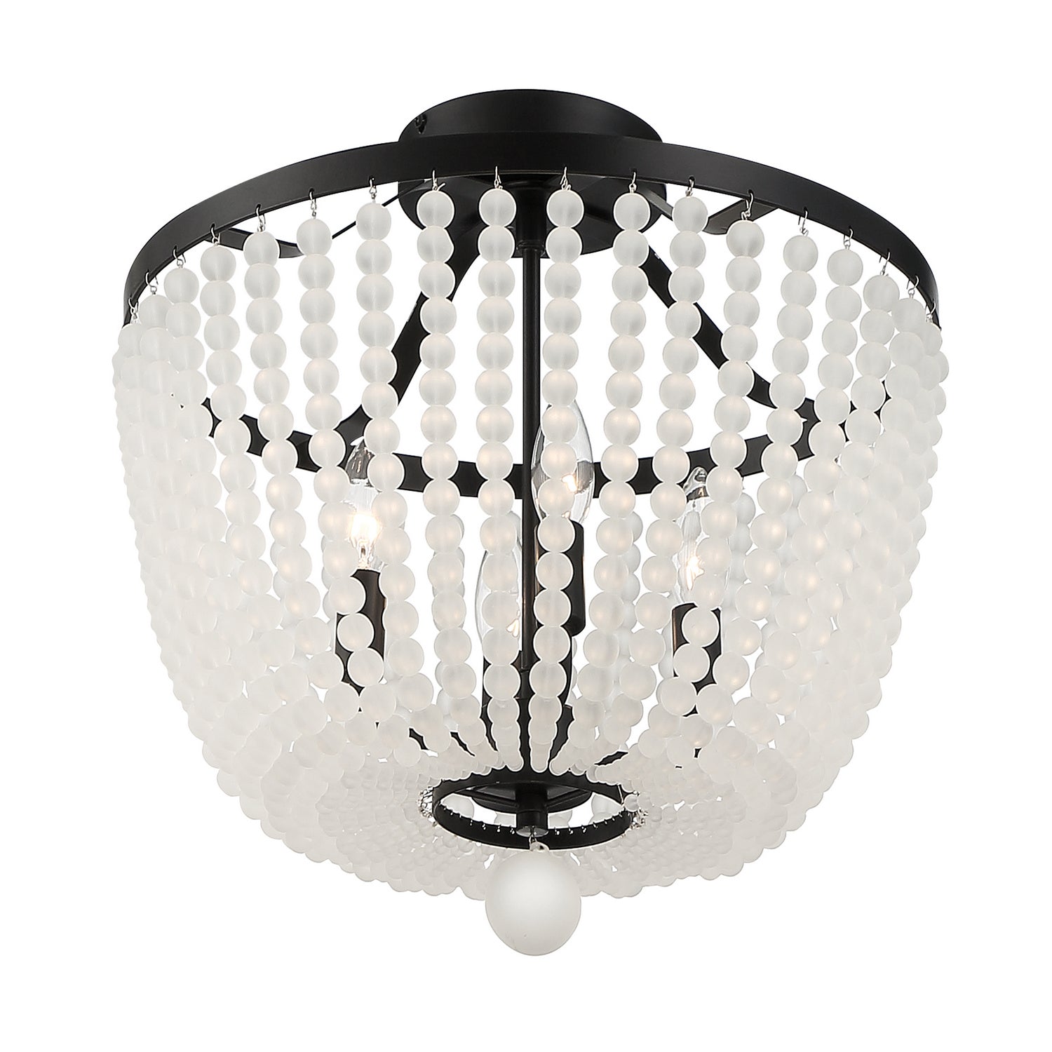 Crystorama - 604-MK-FR - Four Light Chandelier - Rylee - Matte Black