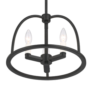 Crystorama - ABB-3003-BK - Three Light Chandelier - Abbott - Black