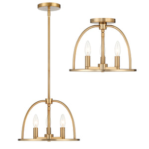 Crystorama - ABB-3003-VG - Three Light Chandelier - Abbott - Vibrant Gold