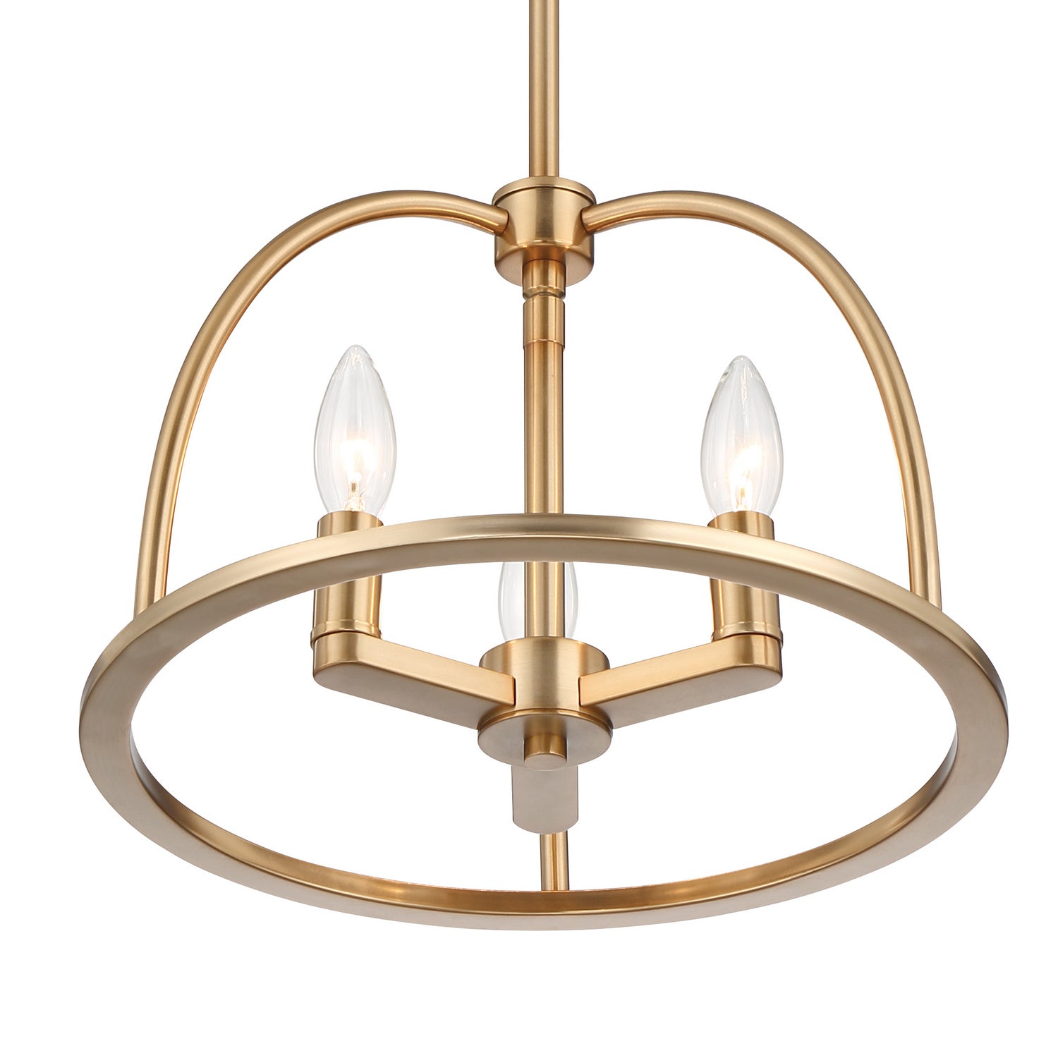 Crystorama - ABB-3003-VG - Three Light Chandelier - Abbott - Vibrant Gold