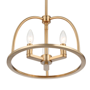 Crystorama - ABB-3003-VG - Three Light Chandelier - Abbott - Vibrant Gold