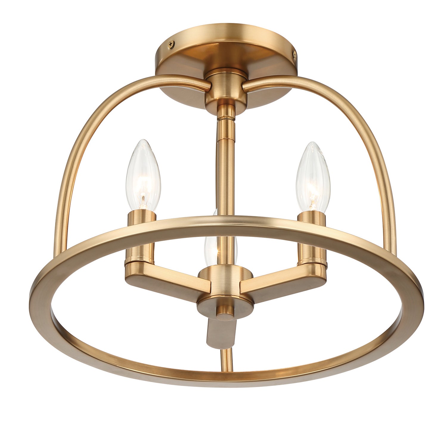 Crystorama - ABB-3003-VG_CEILING - Three Light Semi Flush Mount - Abbott - Vibrant Gold