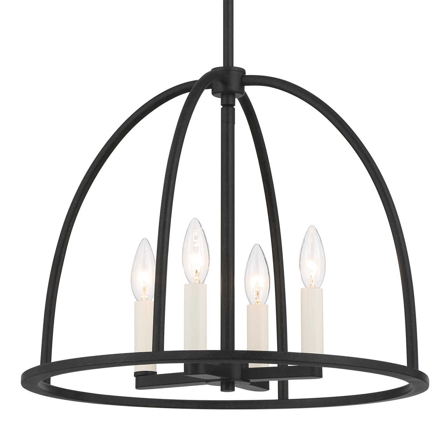 Crystorama - ABB-3004-BK - Four Light Chandelier - Abbott - Black