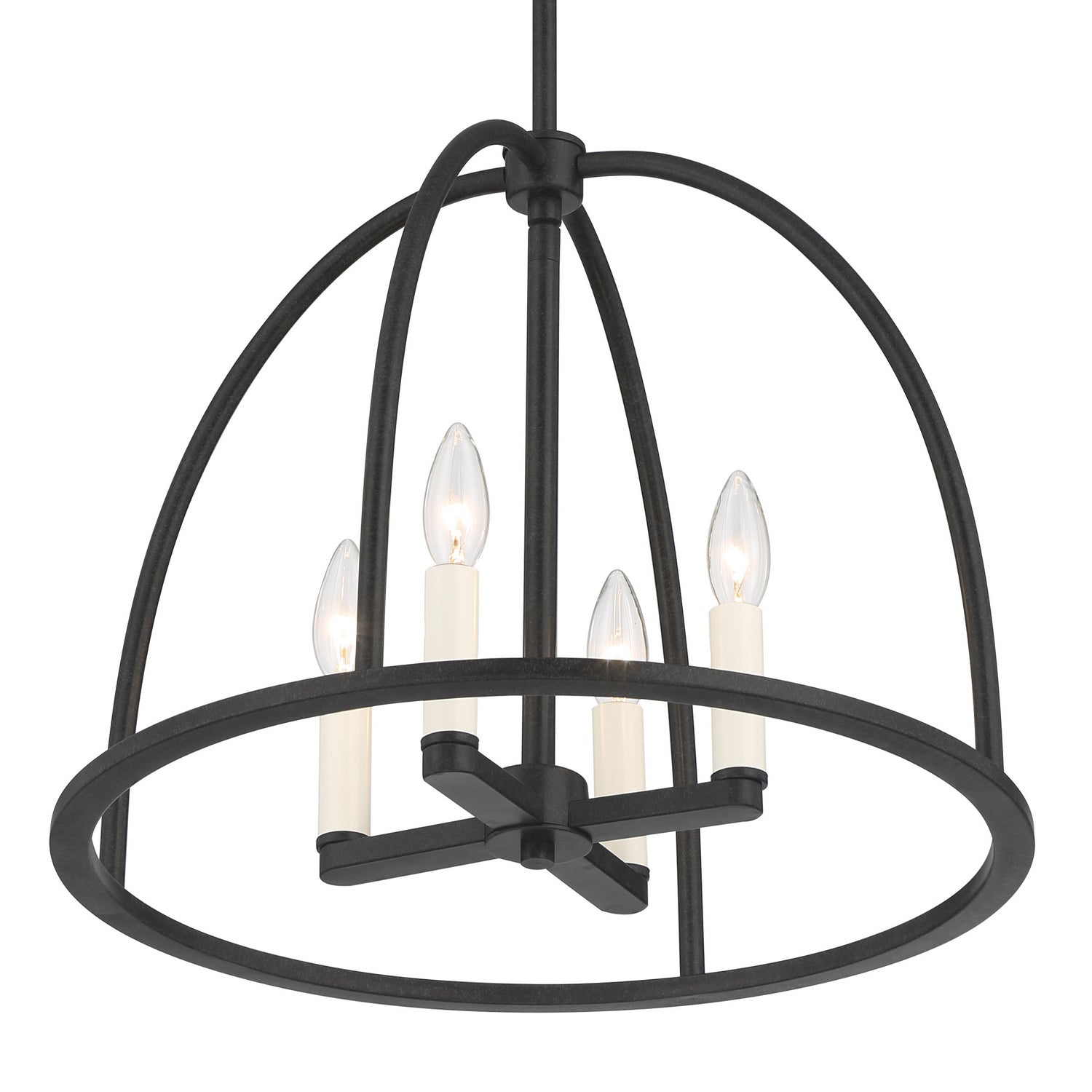 Crystorama - ABB-3004-BK - Four Light Chandelier - Abbott - Black