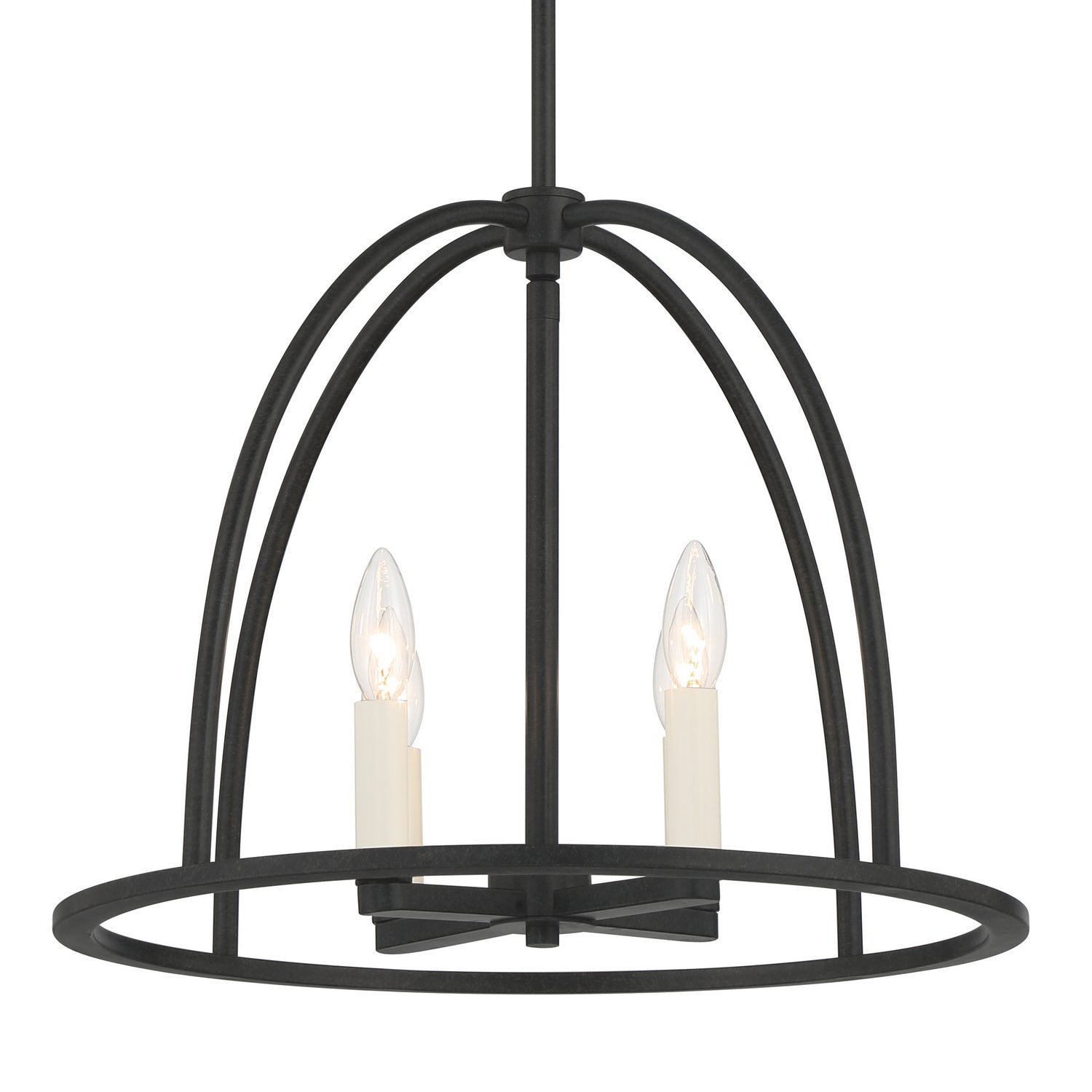 Crystorama - ABB-3004-BK - Four Light Chandelier - Abbott - Black