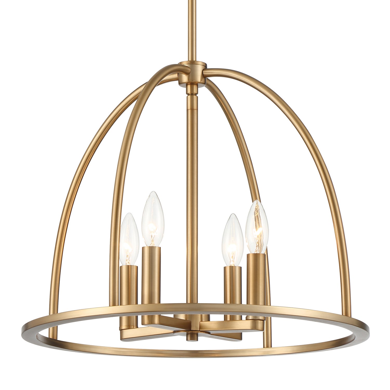 Crystorama - ABB-3004-VG - Four Light Chandelier - Abbott - Vibrant Gold