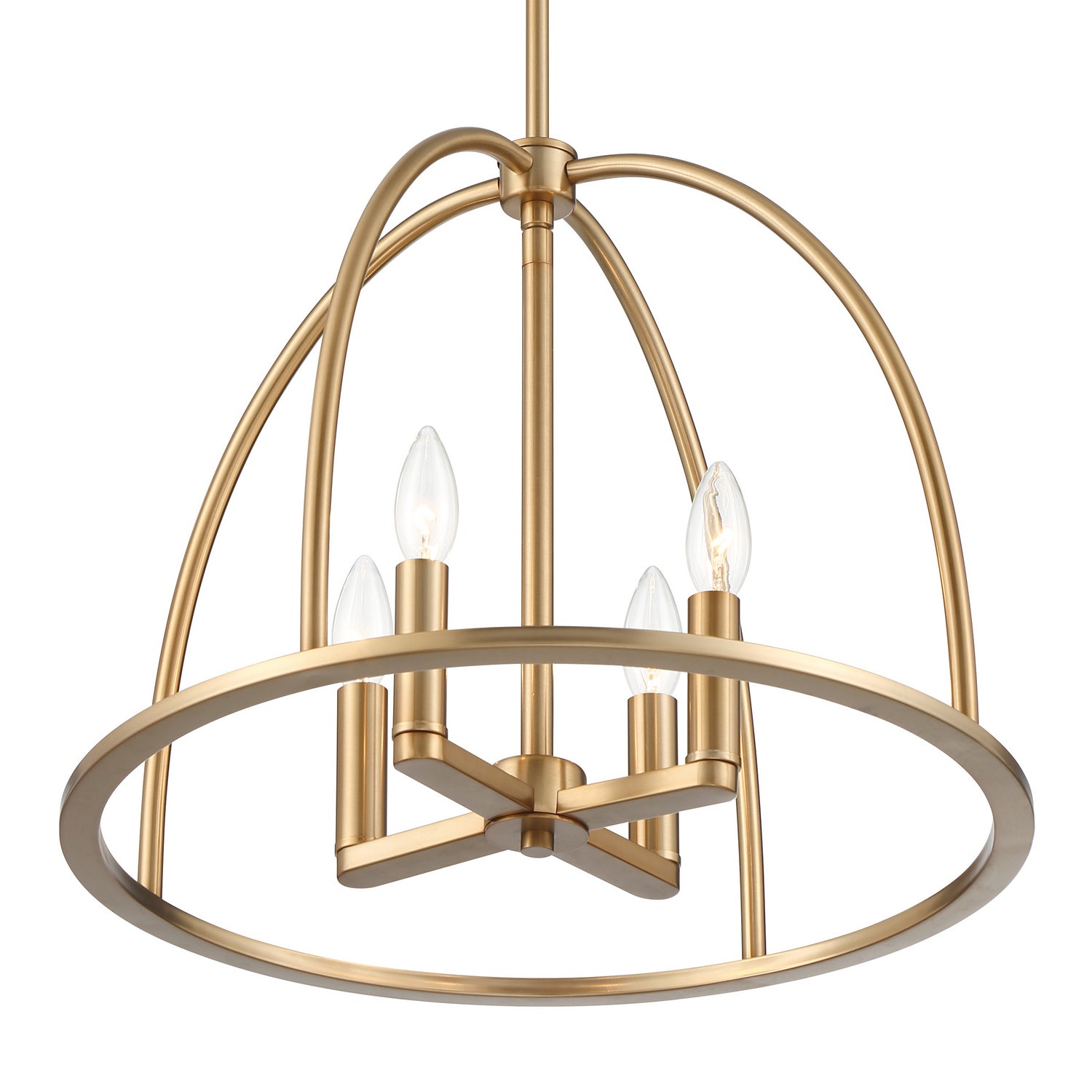 Crystorama - ABB-3004-VG - Four Light Chandelier - Abbott - Vibrant Gold