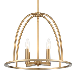 Crystorama - ABB-3004-VG - Four Light Chandelier - Abbott - Vibrant Gold