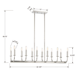 Crystorama - BAI-A2112-PN - 12 Light Chandelier - Bailey - Polished Nickel