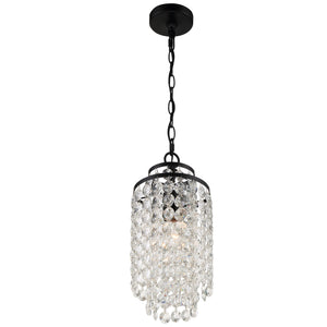 Crystorama - GAB-B7301-MK - One Light Chandelier - Gabrielle - Matte Black