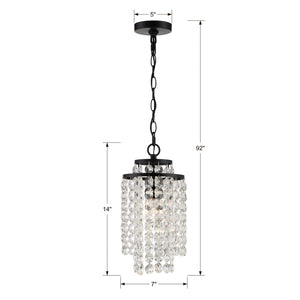 Crystorama - GAB-B7301-MK - One Light Chandelier - Gabrielle - Matte Black