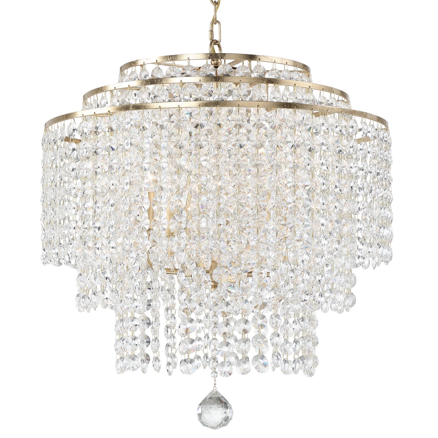 Crystorama - GAB-B7305-GA - Six Light Chandelier - Gabrielle - Antique Gold