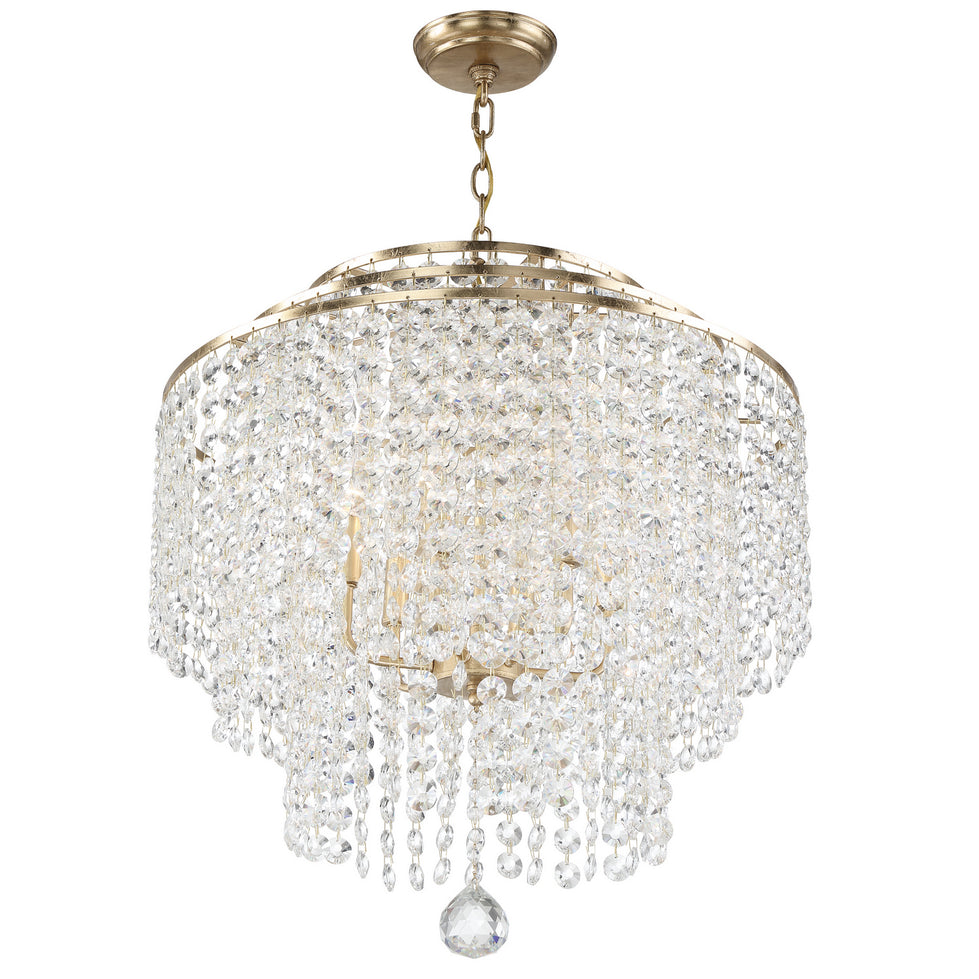 Crystorama - GAB-B7305-GA - Six Light Chandelier - Gabrielle - Antique Gold