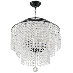 Crystorama - GAB-B7305-MK - Six Light Chandelier - Gabrielle - Matte Black