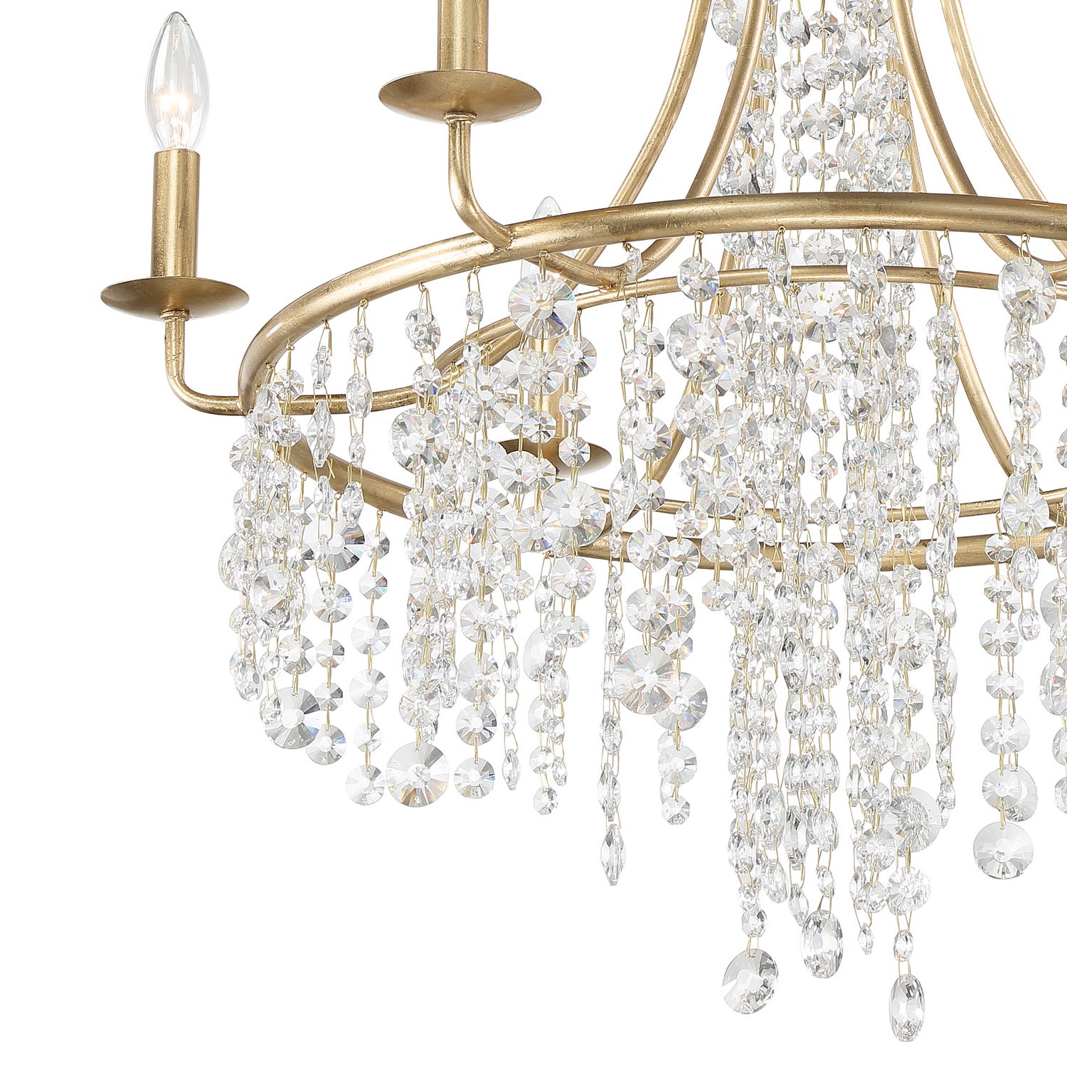 Crystorama - GAB-B7306-GA - Six Light Chandelier - Gabrielle - Antique Gold