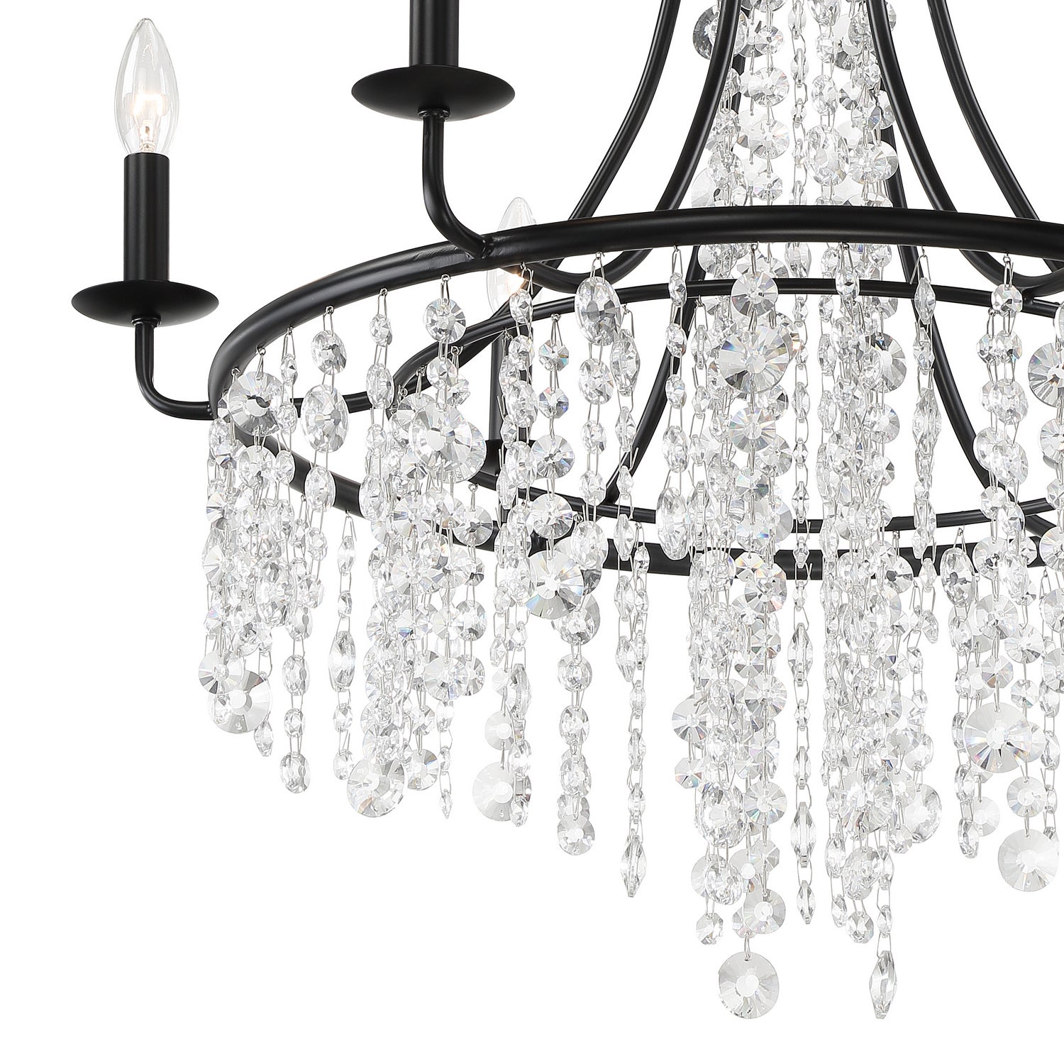 Crystorama - GAB-B7306-MK - Six Light Chandelier - Gabrielle - Matte Black