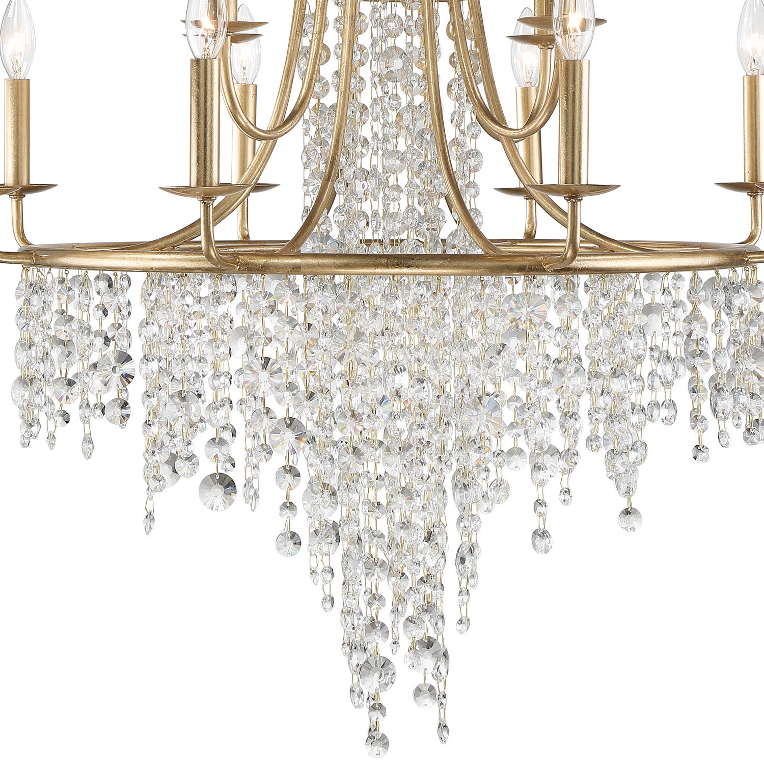 Crystorama - GAB-B7312-GA - 12 Light Chandelier - Gabrielle - Antique Gold