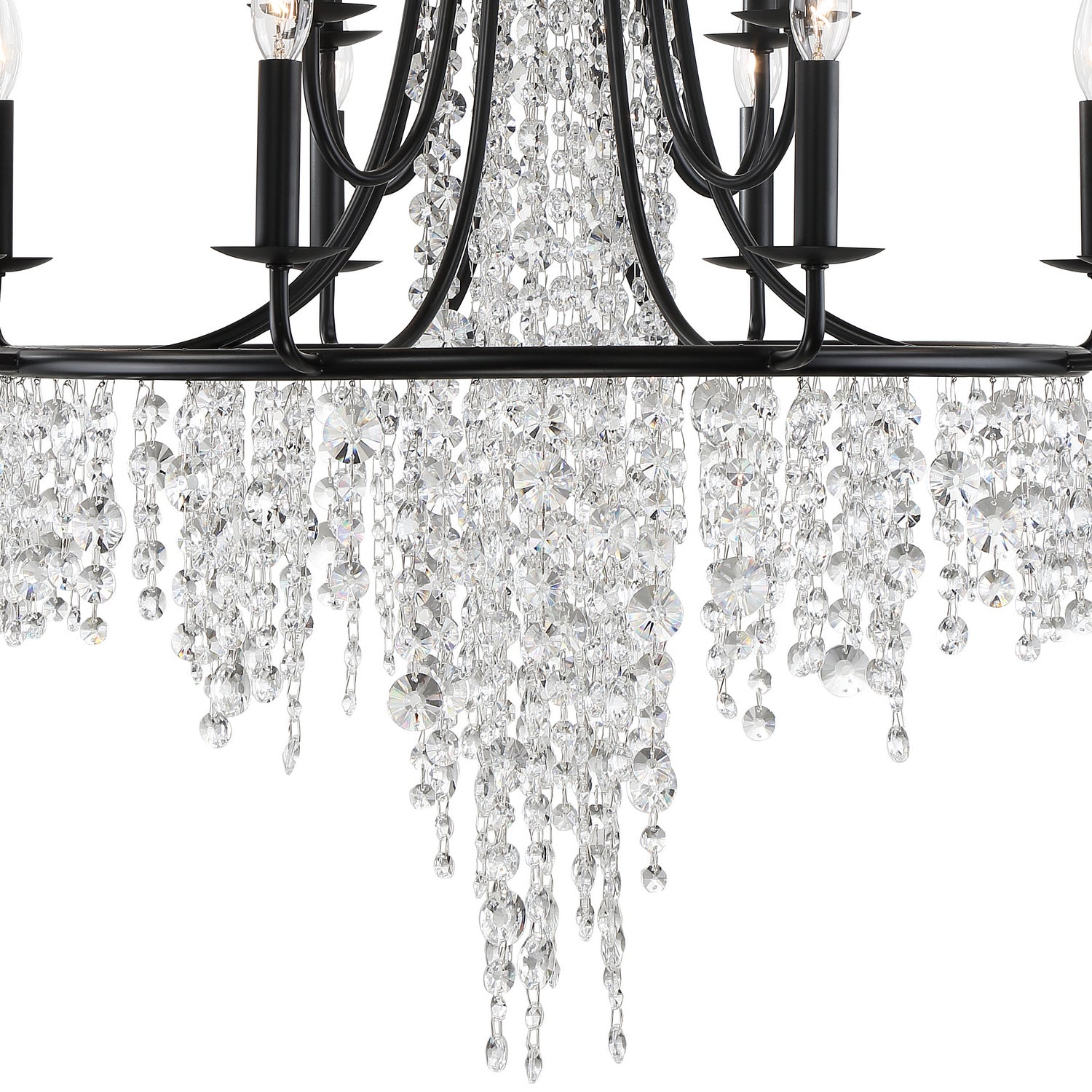 Crystorama - GAB-B7312-MK - 12 Light Chandelier - Gabrielle - Matte Black