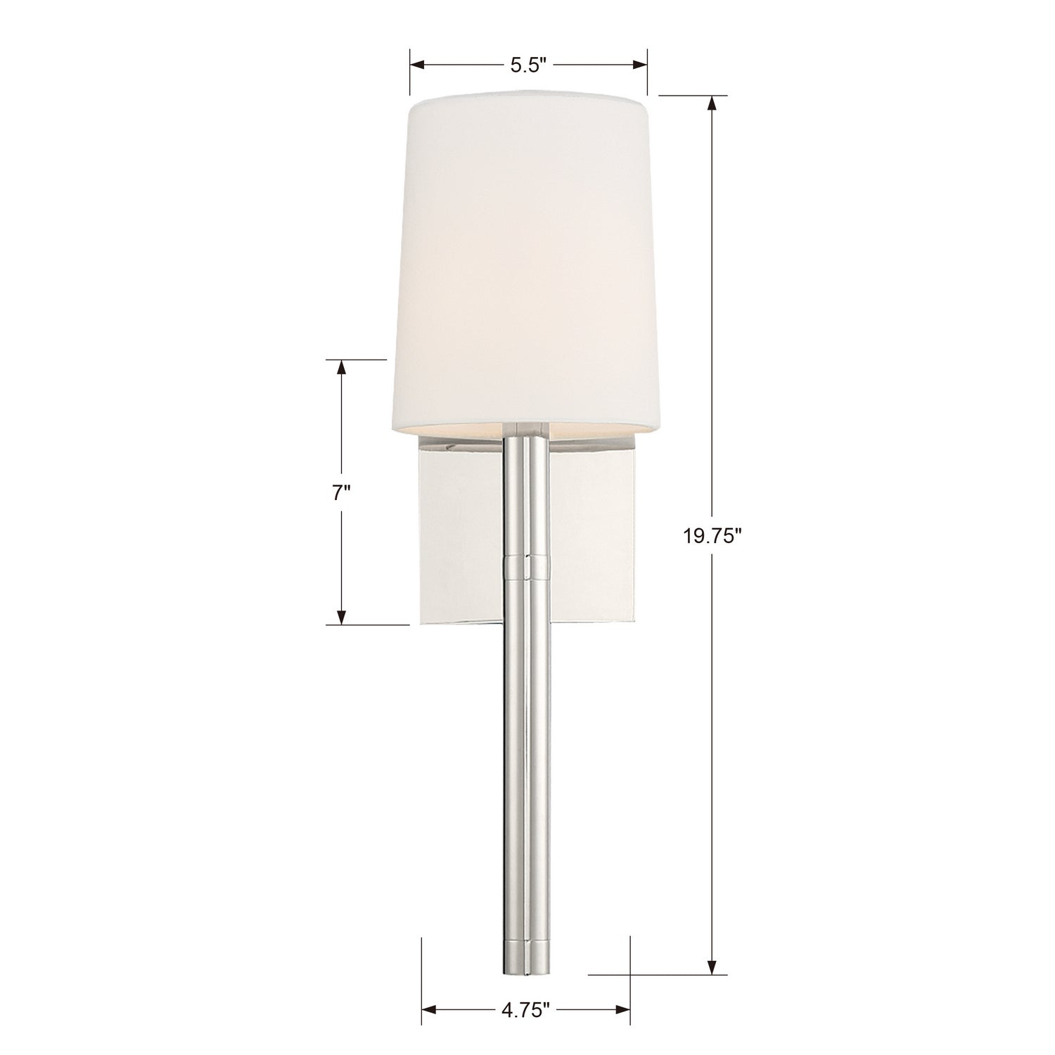 Crystorama - WES-9901-PN - One Light Wall Sconce - Weston - Polished Nickel