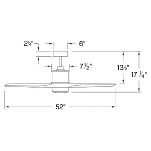 Hinkley - 900752FMW-LWD - 52"Ceiling Fan - Hover - Matte White
