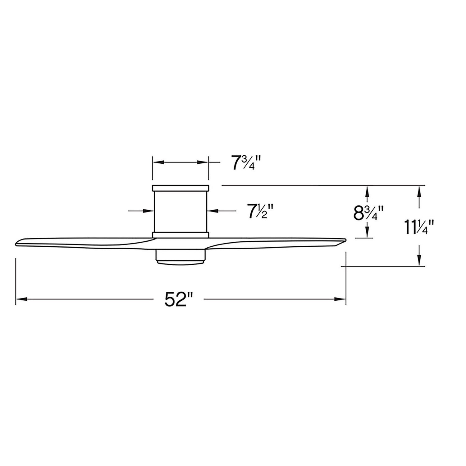 Hinkley - 900852FMW-LWD - 52"Ceiling Fan - Hover Flush - Matte White