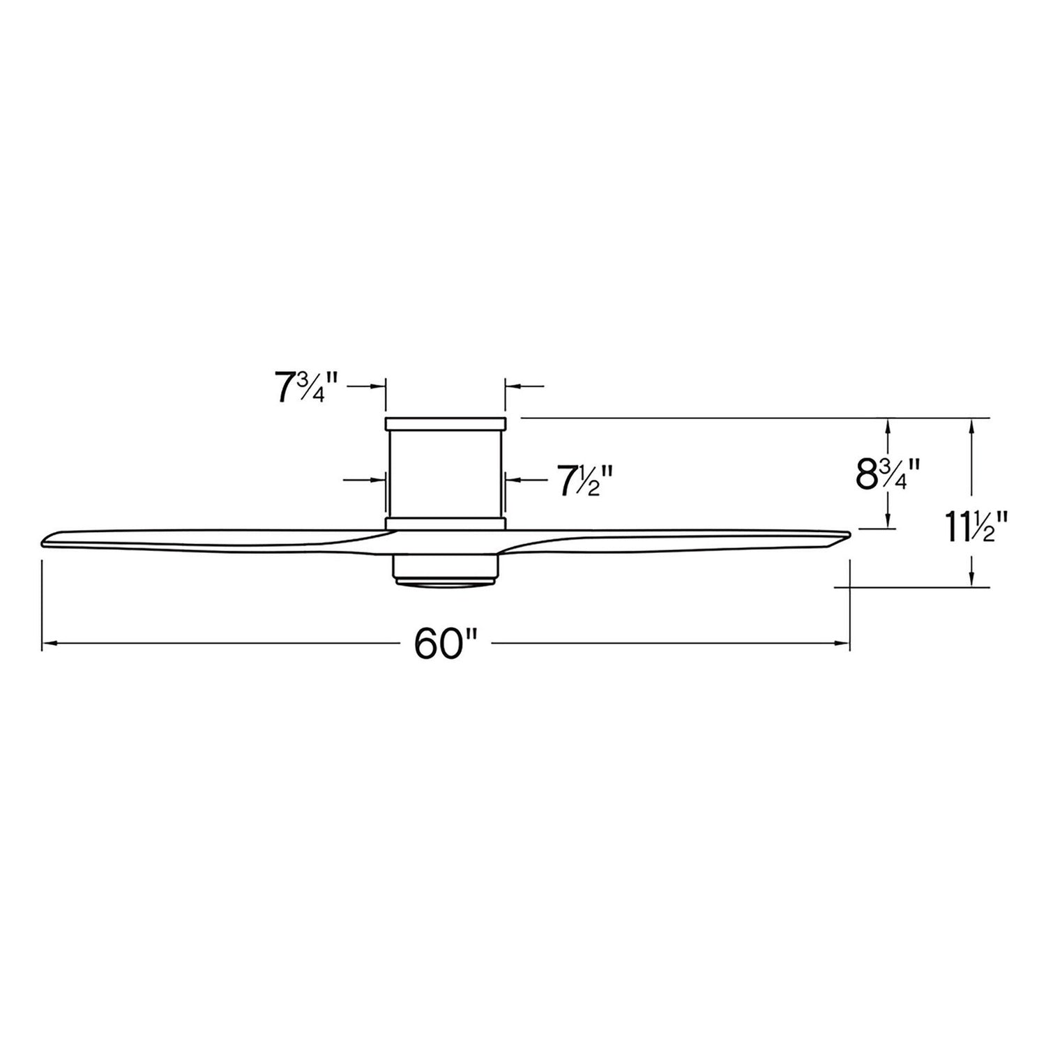 Hinkley - 900860FMW-LWD - 60"Ceiling Fan - Hover Flush - Matte White