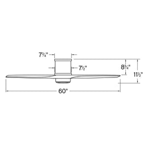 Hinkley - 900860FMW-LWD - 60"Ceiling Fan - Hover Flush - Matte White