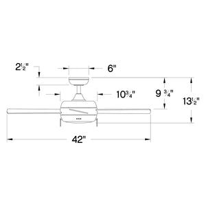 Hinkley - 904042FBN-LIA - 42"Ceiling Fan - Croft - Brushed Nickel