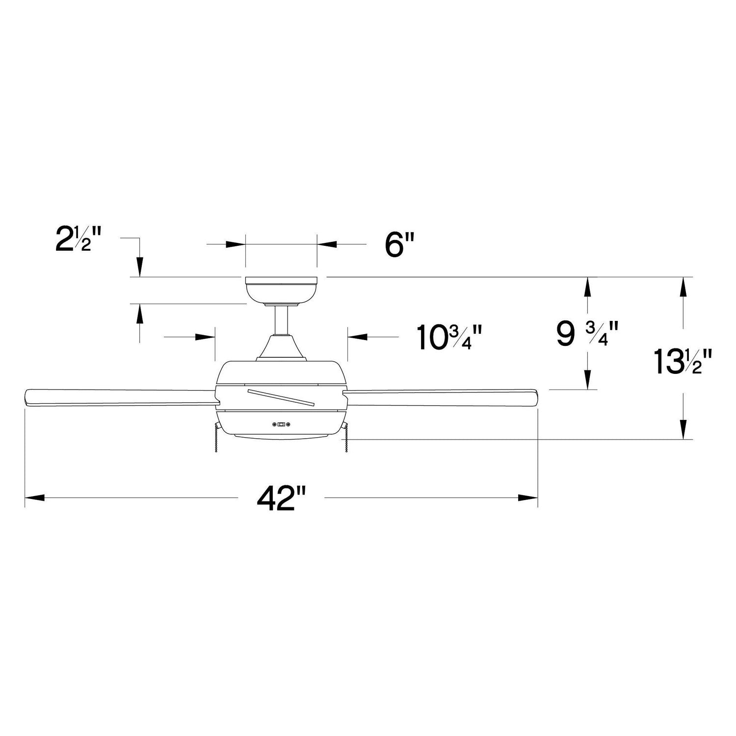 Hinkley - 904042FCW-LIA - 42"Ceiling Fan - Croft - Chalk White