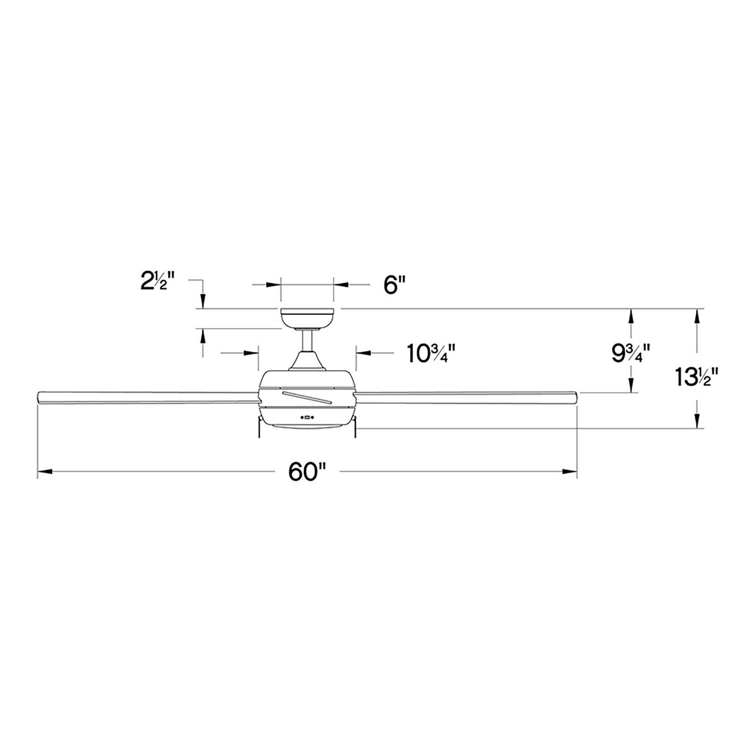 Hinkley - 904060FCW-LIA - 60"Ceiling Fan - Croft - Chalk White