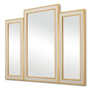 Currey and Company - 1000-0105 - Mirror - Arden - Ivory/Satin Brass/Mirror