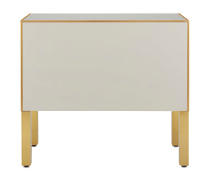 Currey and Company - 3000-0184 - Chest - Arden - Ivory/Satin Brass