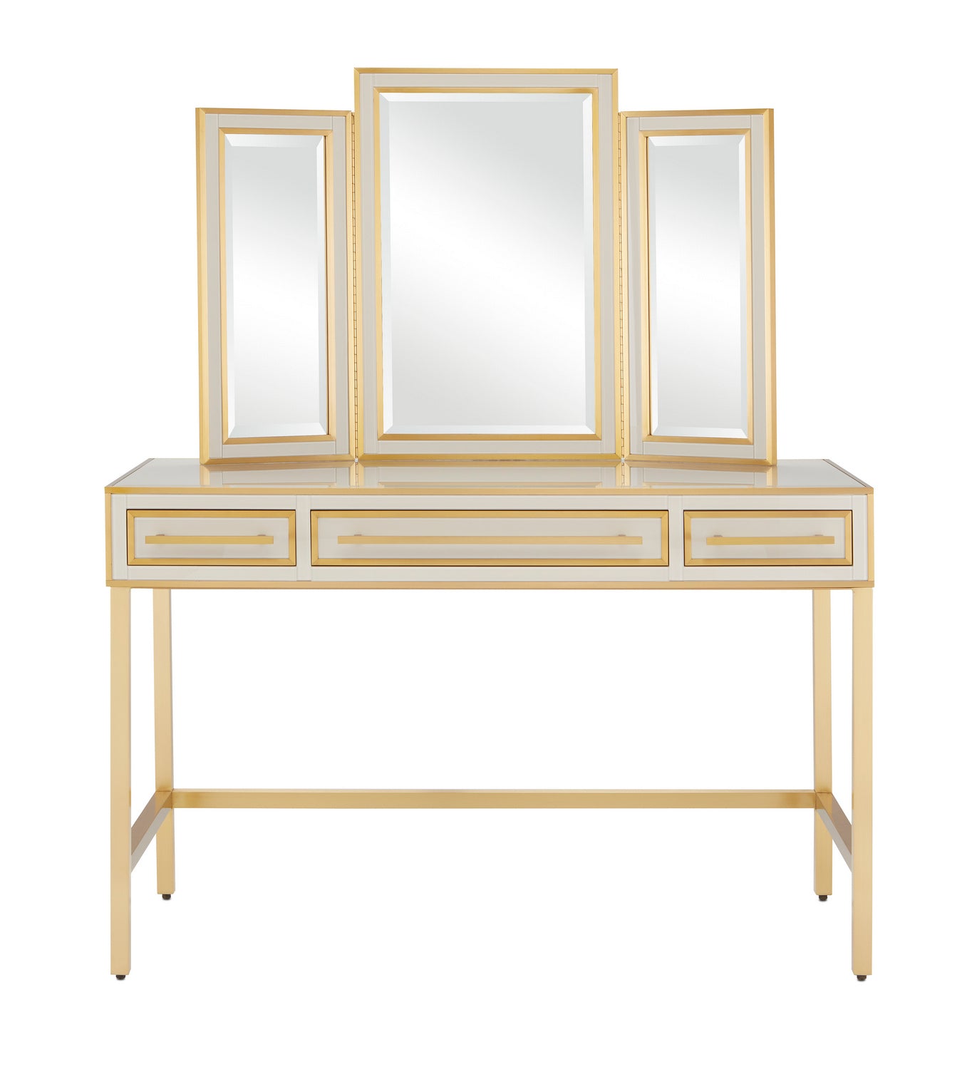 Currey and Company - 3000-0185 - Vanity - Arden - Ivory/Satin Brass