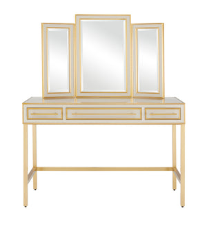 Currey and Company - 3000-0185 - Vanity - Arden - Ivory/Satin Brass