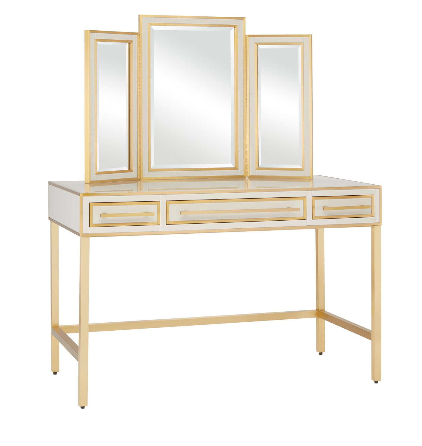 Currey and Company - 3000-0185 - Vanity - Arden - Ivory/Satin Brass