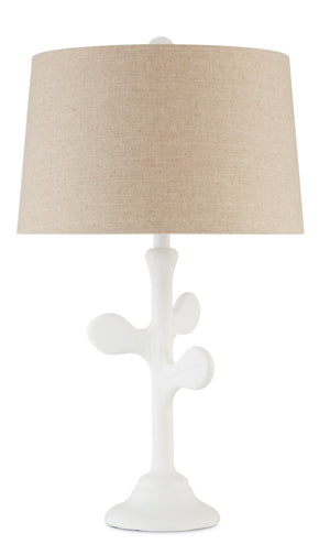 Currey and Company - 6000-0714 - One Light Table Lamp - Charny - White Gesso