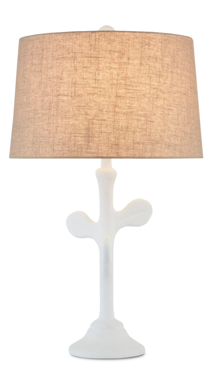 Currey and Company - 6000-0714 - One Light Table Lamp - Charny - White Gesso