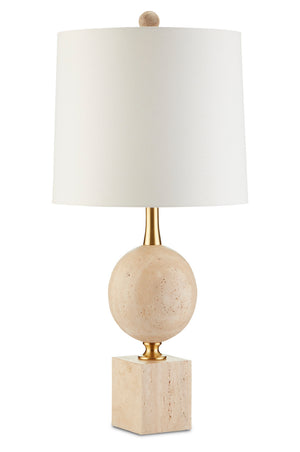 Currey and Company - 6000-0718 - One Light Table Lamp - Adorno - Natural/Beige/Antique Brass