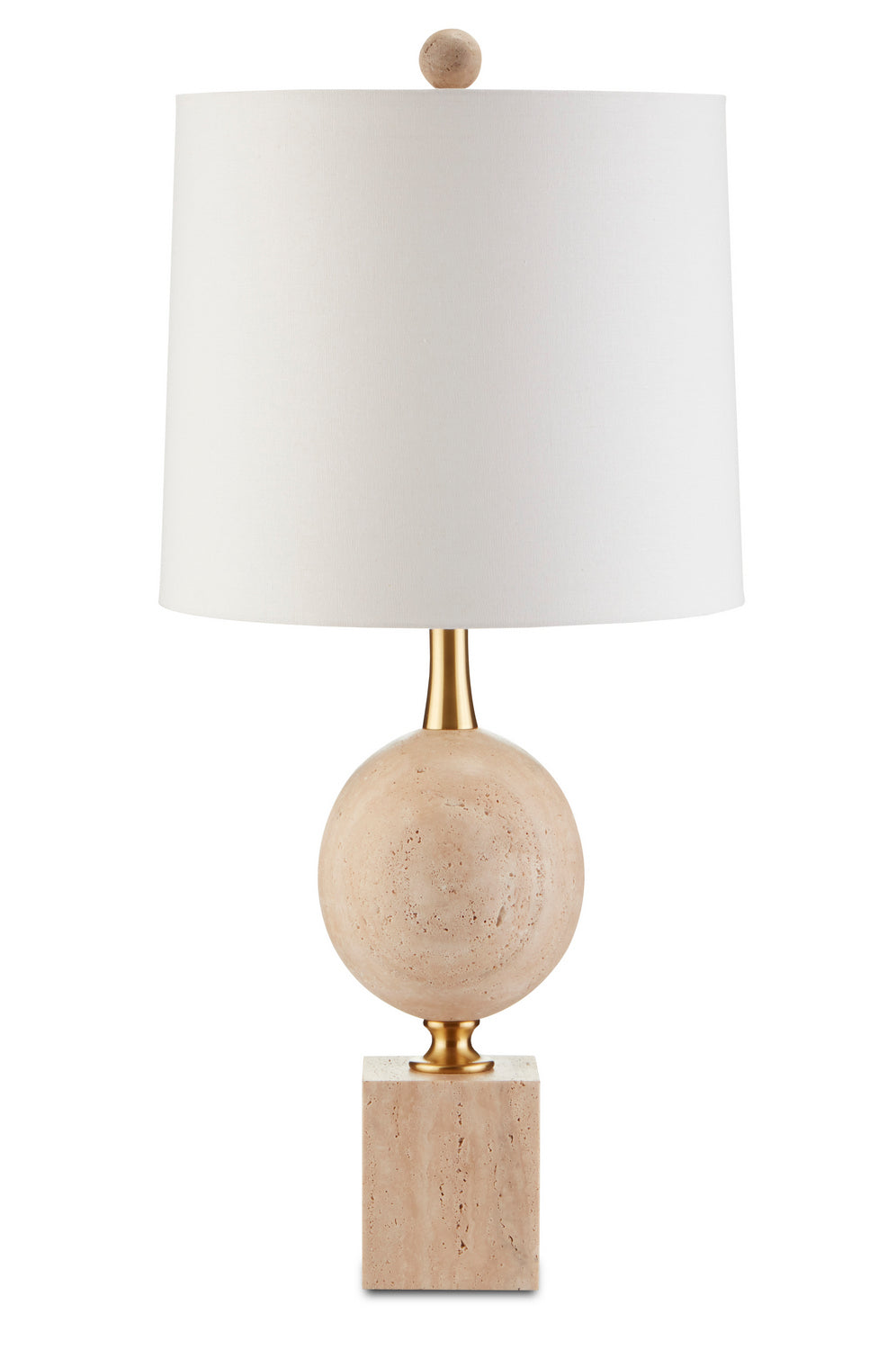 Currey and Company - 6000-0718 - One Light Table Lamp - Adorno - Natural/Beige/Antique Brass