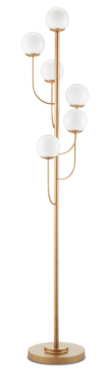 Currey and Company - 8000-0097 - Six Light Floor Lamp - Farnsworth - Brass