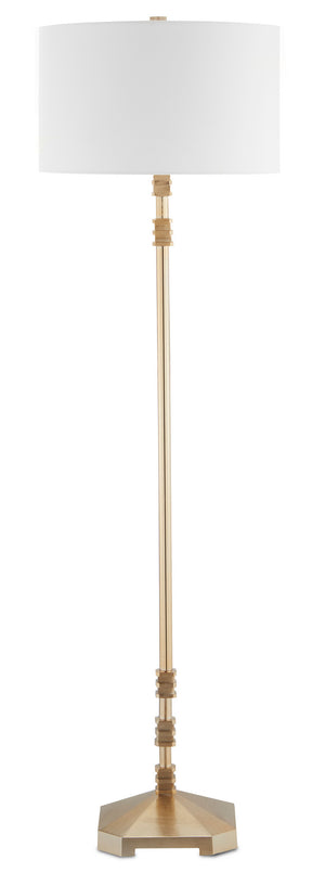 Currey and Company - 8000-0098 - One Light Floor Lamp - Pilare - Shiny Gold