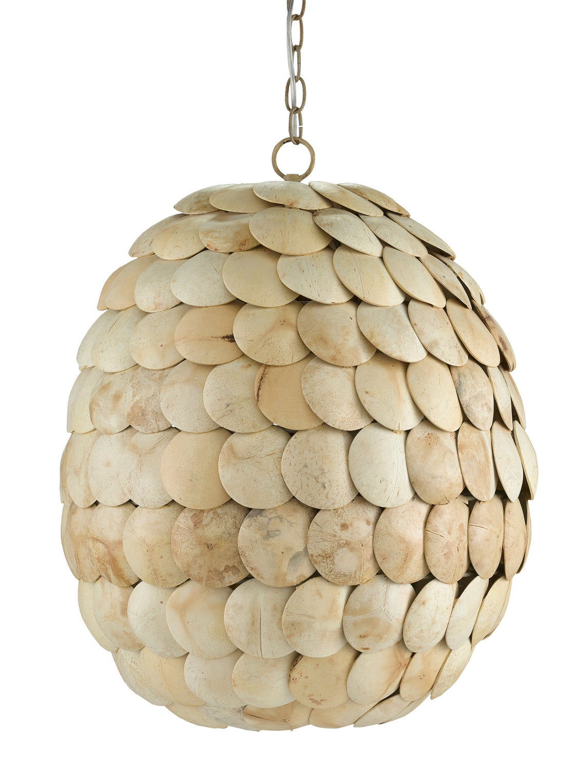 Currey and Company - 9000-0784 - Three Light Pendant - Buko - Coco Cream