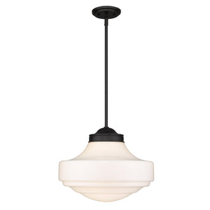 Golden - 0508-L BLK-VMG - One Light Pendant - Ingalls - Matte Black