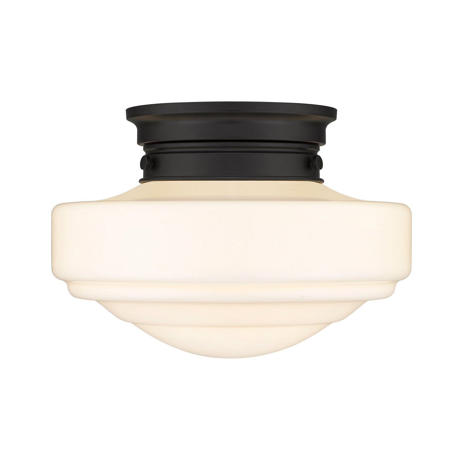 Golden - 0508-SF BLK-VMG - One Light Semi-Flush Mount - Ingalls - Matte Black