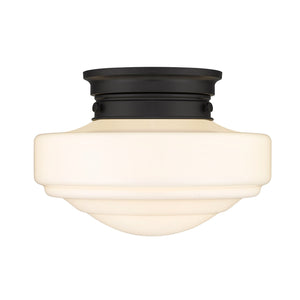 Golden - 0508-SF BLK-VMG - One Light Semi-Flush Mount - Ingalls - Matte Black