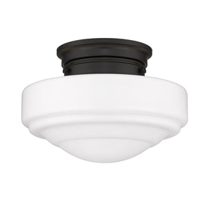 Golden - 0508-SF BLK-VMG - One Light Semi-Flush Mount - Ingalls - Matte Black