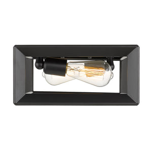 Golden - 2073-FM BLK - Two Light Flush Mount - Smyth BLK - Matte Black