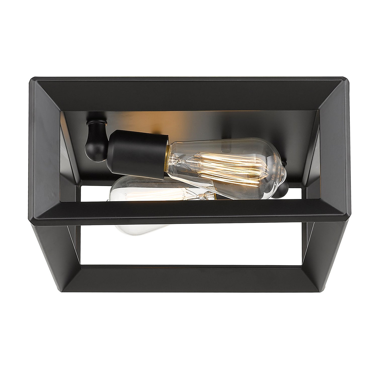 Golden - 2073-FM BLK - Two Light Flush Mount - Smyth BLK - Matte Black