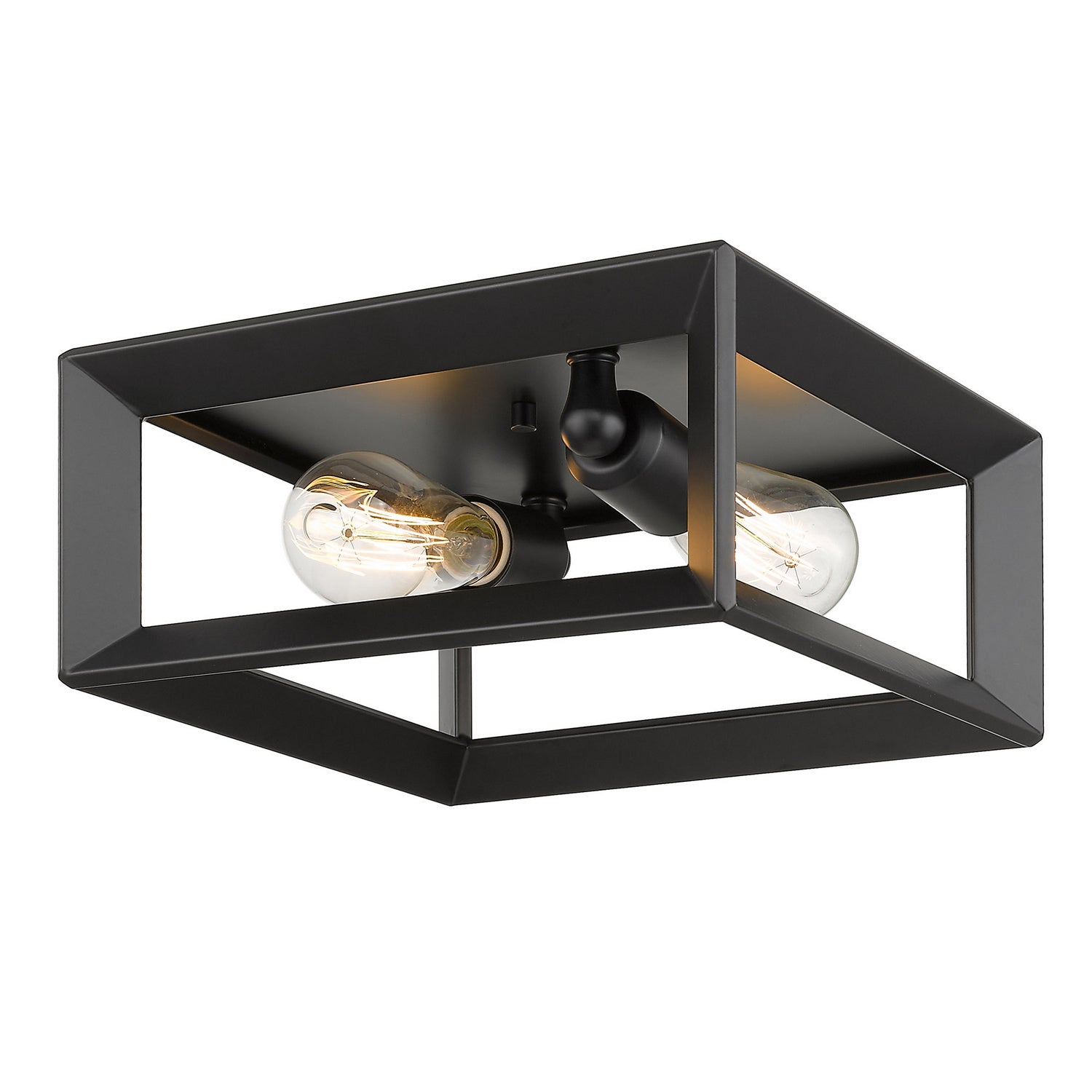 Golden - 2073-FM BLK - Two Light Flush Mount - Smyth BLK - Matte Black